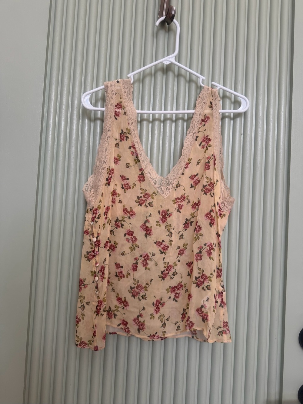 Zara Terez Cream Floral Lace-Trim Tank Top - Picture 5 of 5